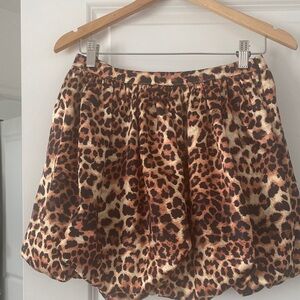 Nasty Gal Leopard Print Skater Bubble Skirt